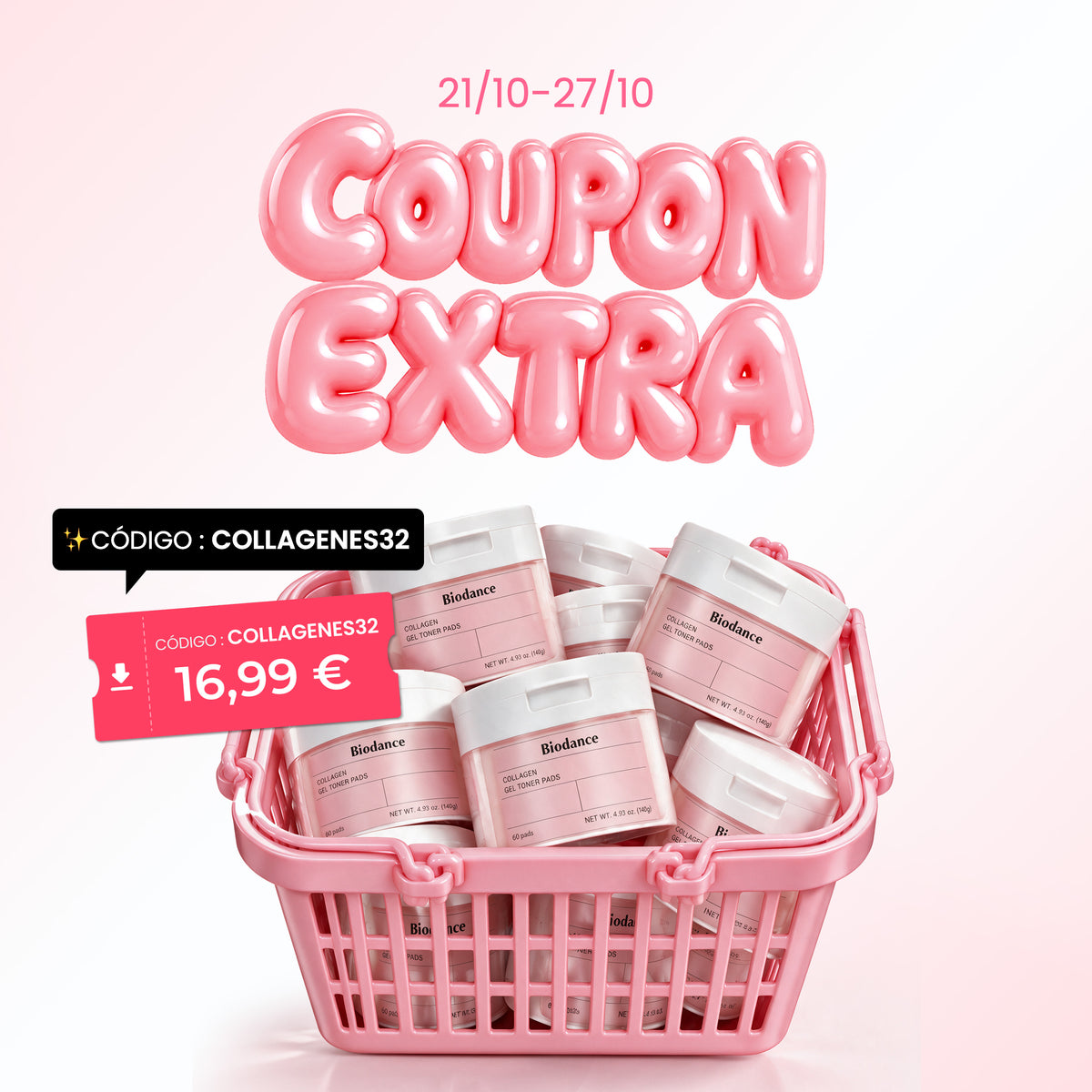 Discos tónicos de colágeno Biodance | Cupón exclusivo -32 %