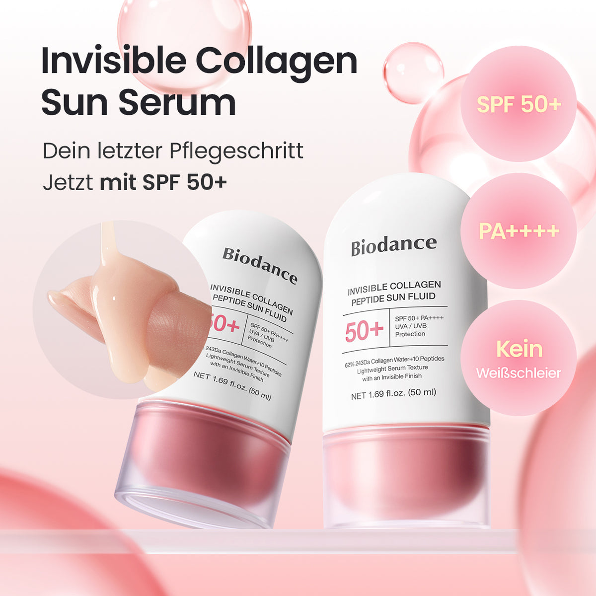 [Amazons Nr. 1 Hautpflegemarke] Kollagen Sonnenschutz | Besserer Make-up-Halt | SPF 50+, PA++++