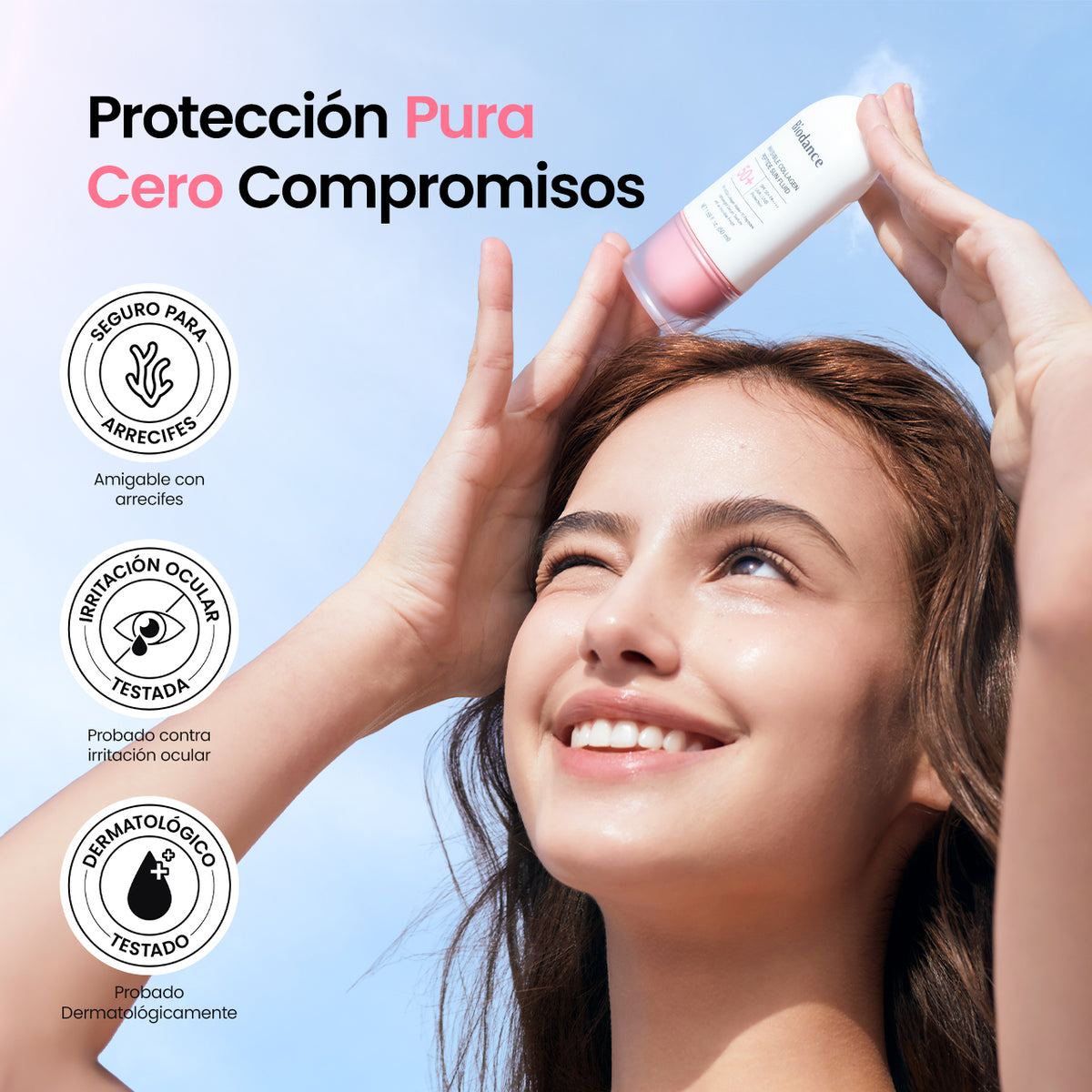 [Marca de Skincare N.º 1 en Amazon] Serum Solar con Colágeno | Sin Residuo Blanco | SPF 50+, PA++++