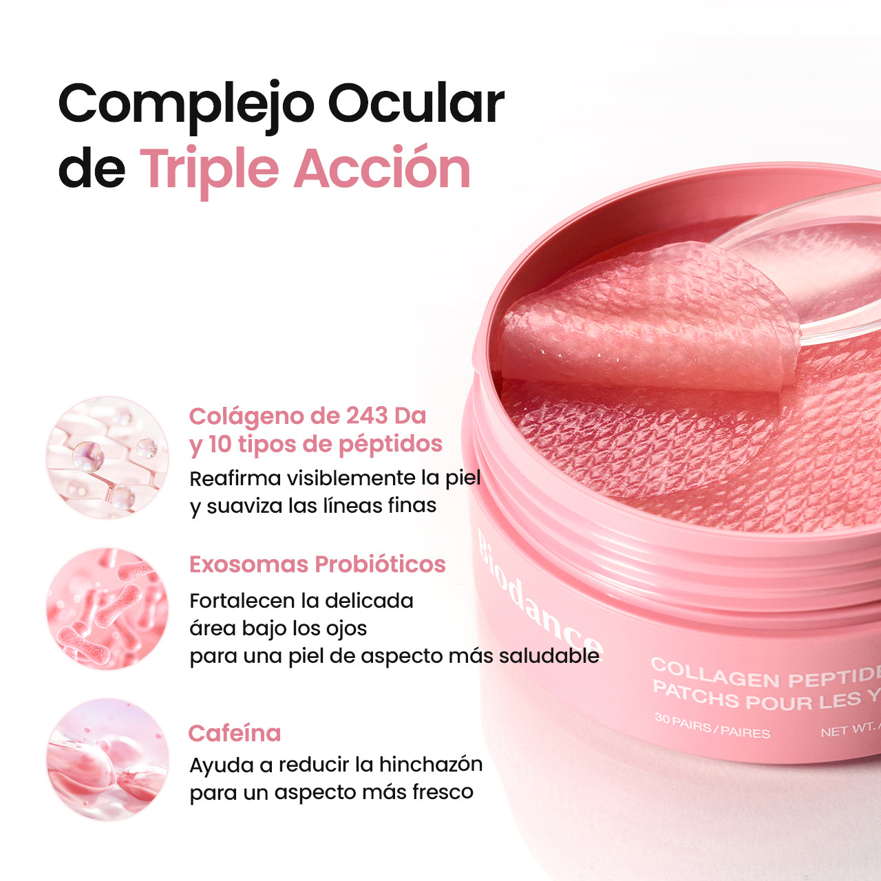 [N.º 1 en Amazon] Más de 218M VENDIDAS a nivel mundial | Biodance Parches para Ojos con Péptidos de Colágeno
