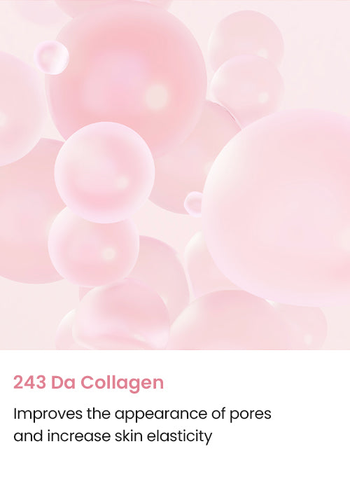 Pink collagen bubbles