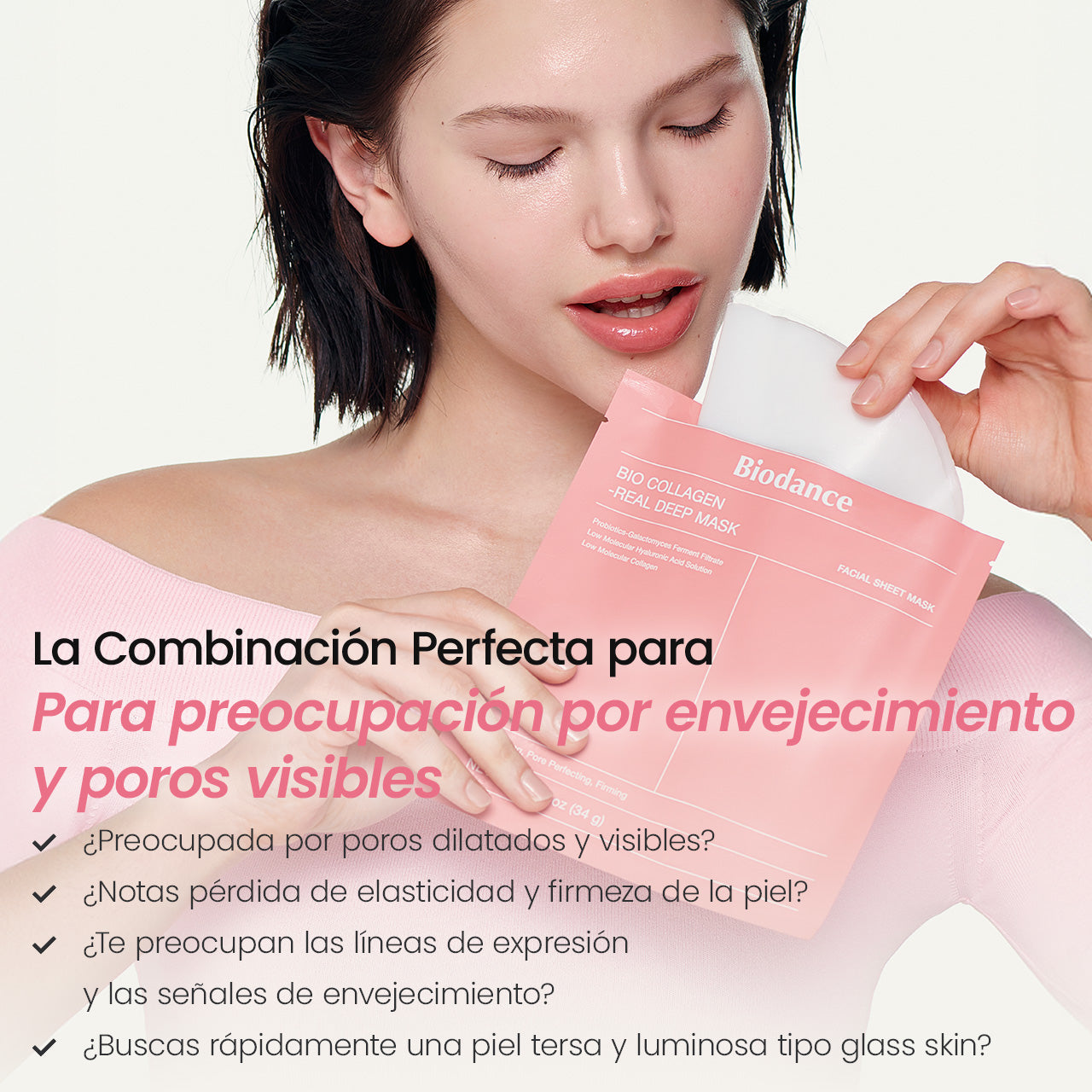 [Nº1 en Amazon] 200M+ vendidas | Mascarilla Gel de Colágeno Biodance